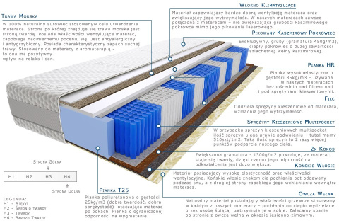 Materac Amir Trawa Multipocket 100x210 cm